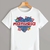 Camiseta Infantil ou Adulta - Coração Jeans- Personalizada - comprar online