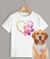 Kit 2 peças - Camiseta + Bandana Pet - Coração Tye die
