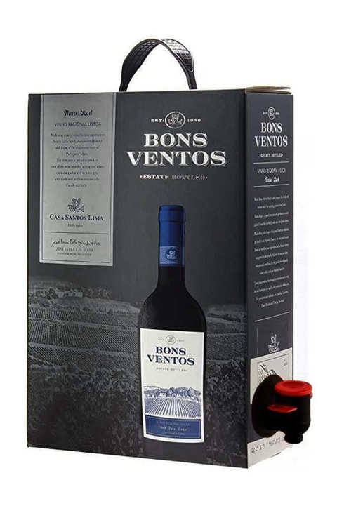 Vinho Português Tinto Bons Ventos Bag In Box 3000ml na internet