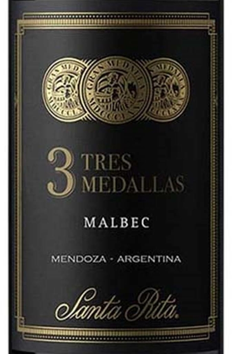 Vinho Chileno Tinto Santa Rita 3 Medallas Malbec 750ml - comprar online