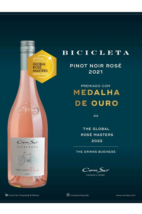 Vinho Chileno Rosé Cono Sur Bicicleta Pinot Noir 750ml - EMPÓRIO ITIÊ