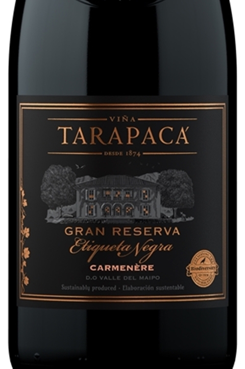 Vinho Chileno Tinto Tarapacá Etiqueta Negra Carménère Gran Reserva 750ml na internet