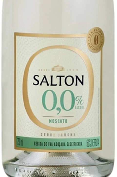 Vinho Nacional Branco Espumante Salton Zero Álcool Moscato 750ml - EMPÓRIO ITIÊ