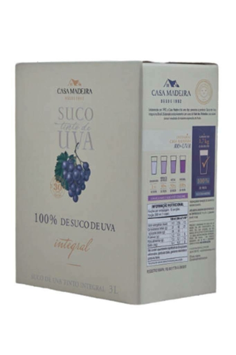 Casa Madeira Suco De Uva Integral Bag In Box 3000ml na internet