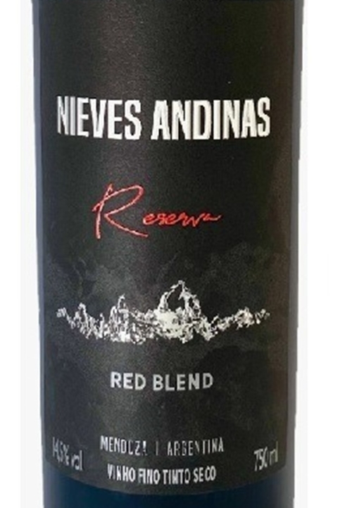 Vinho Argentino Tinto Nieves Andinas Red Blend Reserva 750ml - comprar online