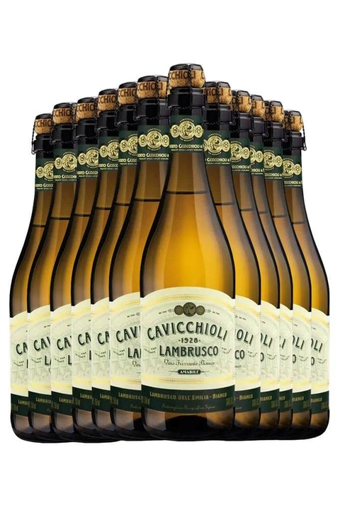 Vinho Italiano Branco Kit 12 Lambrusco Cavicchioli Amabile 750ml