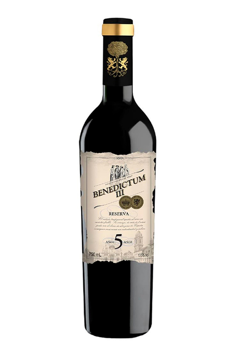 Vinho Espanhol Tinto Benedictum III 5 Anos Reserva 750ml