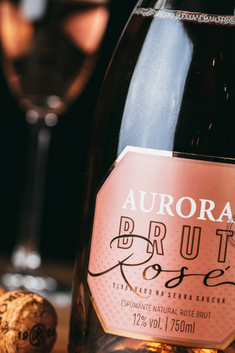 Vinho Nacional Rosé Aurora Espumante Brut 750ml - comprar online