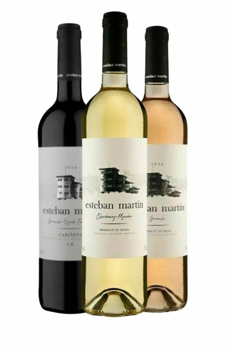 Vinho Espanhol Kit 3 Espanhol Esteban Martin 750ml