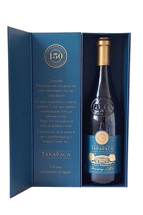 Imagem do Vinho Chileno Tinto Tarapacá 150 Anos Blend Gran Reserva 750ml