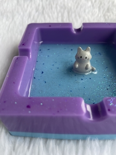 Cama do gatinho borda roxa - Zizi’shop