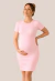 Vestido Amamentação Manga Curta Gestante e Pós Parto Rosé - REF: VGA4