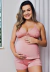 Kit 3 Pijamas Gestante Amamentação Camisola Baby Doll Robe + Pantufa de Brinde | K3PJ - comprar online