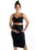 Conjunto Cropped Alcinha e Saia Midi com Fenda Gestante - REF: CTF1 - loja online