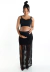 Conjunto Saia de Renda Cropped Duplo Alcinha Gestante Preto REF: C1G - loja online