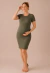 Vestido Amamentação Manga Curta Gestante e Pós Parto Verde - REF: VGA4