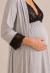 Kit Camisola Longa Gestante e Amamentação + Robe Longo Comfy | AUR16