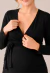 Conjunto Bailarina Blusa Manga Longa Transpassada e Calça Flare Gestante Preto REF: AUR17 - Loja de Roupas para Grávidas | secuida.mamãe 