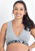 Top Fitness Gestante Transpassado para Amamentação de Algodão Cinza REF: NN12