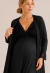 Kit Camisola Longa Gestante e Amamentação + Robe Longo Comfy Preto | AUR16