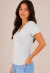 Blusa Gestante e Amamentação Transpassada Manguinha Cinza REF: NN6 - Loja de Roupas para Grávidas | secuida.mamãe 