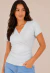 Blusa Gestante e Amamentação Transpassada Manguinha Cinza REF: NN6 - comprar online