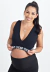 Top Fitness Gestante Transpassado para Amamentação de Algodão Preto REF: NN12 - Loja de Roupas para Grávidas | secuida.mamãe 