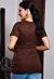 Blusa Gestante e Amamentação Transpassada Assimétrica Manguinha Marrom REF: NB1 - Loja de Roupas para Grávidas | secuida.mamãe 