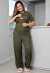Conjunto Blusa Amamentação e Calça Verde Militar REF: CEV3 - comprar online