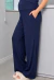 Calça Gestante Pantalona Canelada com Elástico e Bolso Marinho REF: CGPC1 na internet
