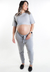 Conjunto de Blusinha e Calça com Regulagem e Bolso Cinza REF: CMC1 - comprar online