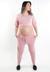 Conjunto de Blusinha e Calça com Regulagem e Bolso Rosé REF: CMC1 - comprar online