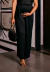 Calça Gestante Pantalona Canelada com Elástico e Bolso Preto REF: CGPC1 - Loja de Roupas para Grávidas | secuida.mamãe 