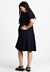 Vestido Godê Transpassado Gestante e Amamentação Preto REF: NN2 - loja online