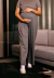 Calça Gestante Pantalona Canelada com Elástico e Bolso Grafite REF: CGPC1 na internet