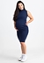 Vestido Amamentação Gestante Tubinho Gola Alta Azul Marinho REF: VAT1 - Loja de Roupas para Grávidas | secuida.mamãe 