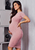 Vestido Amamentação Manga Curta Gestante e Pós Parto Rosé - REF: VGA4 - comprar online