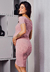 Vestido Amamentação Manga Curta Gestante e Pós Parto Rosé - REF: VGA4 - Loja de Roupas para Grávidas | secuida.mamãe 