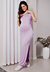 Vestido Longo 3 em 1 Gestante e Amamentação com Fenda Dupla e Blusinha Nó Lavanda REF: MRL8 - Loja de Roupas para Grávidas | secuida.mamãe 
