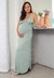 Kit Camisola Longa Gestante e Amamentação + Robe Longo Slim Line Detalhes em Renda Ciano | CRB2 - Loja de Roupas para Grávidas | secuida.mamãe 