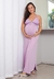 Kit Camisola Longa Gestante e Amamentação + Robe Longo Slim Line Detalhes em Renda Lavanda | CRB2 - Loja de Roupas para Grávidas | secuida.mamãe 
