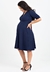 Vestido Godê Transpassado Gestante e Amamentação Azul Marinho REF: NN2 - comprar online