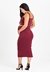 Conjunto Cropped e Saia Lápis com Fenda Gestante Marsala REF: NN10 - Loja de Roupas para Grávidas | secuida.mamãe 