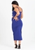 Conjunto Cropped e Saia Lápis com Fenda Gestante Azul Royal REF: NN10 na internet