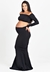 Conjunto Cropped e Saia Longa Gestante Ombro a Ombro e Calda Sereia Preto REF: CG2 - comprar online