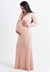 Vestido Sereia Com Decote Amamentação Rosé REF: VSG1