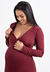Vestido Sereia Com Decote Amamentação Marsala REF: VSG3 - Loja de Roupas para Grávidas | secuida.mamãe 