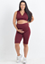 Conjunto Fitness Gestante Maternidade Conforto Marsala REF: CFG1