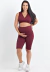 Conjunto Fitness Gestante Maternidade Conforto Marsala REF: CFG1