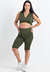 Conjunto Fitness Gestante Maternidade Conforto Verde Militar REF: CFG1